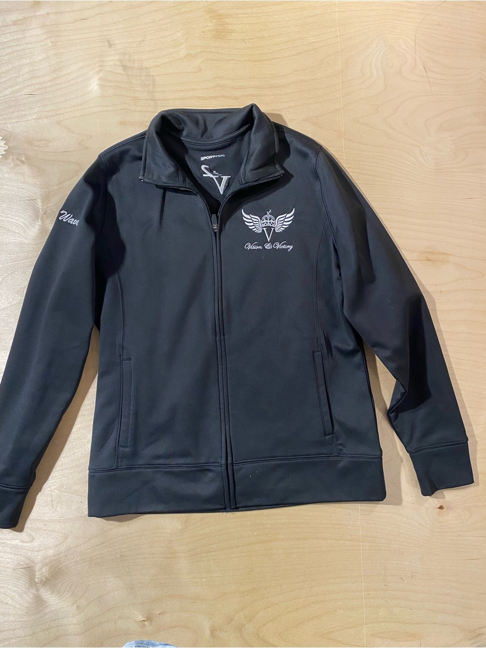Sport-Tek Black Full-Zip Lightweight Jacket with Embroidered Crest Medium (SC)